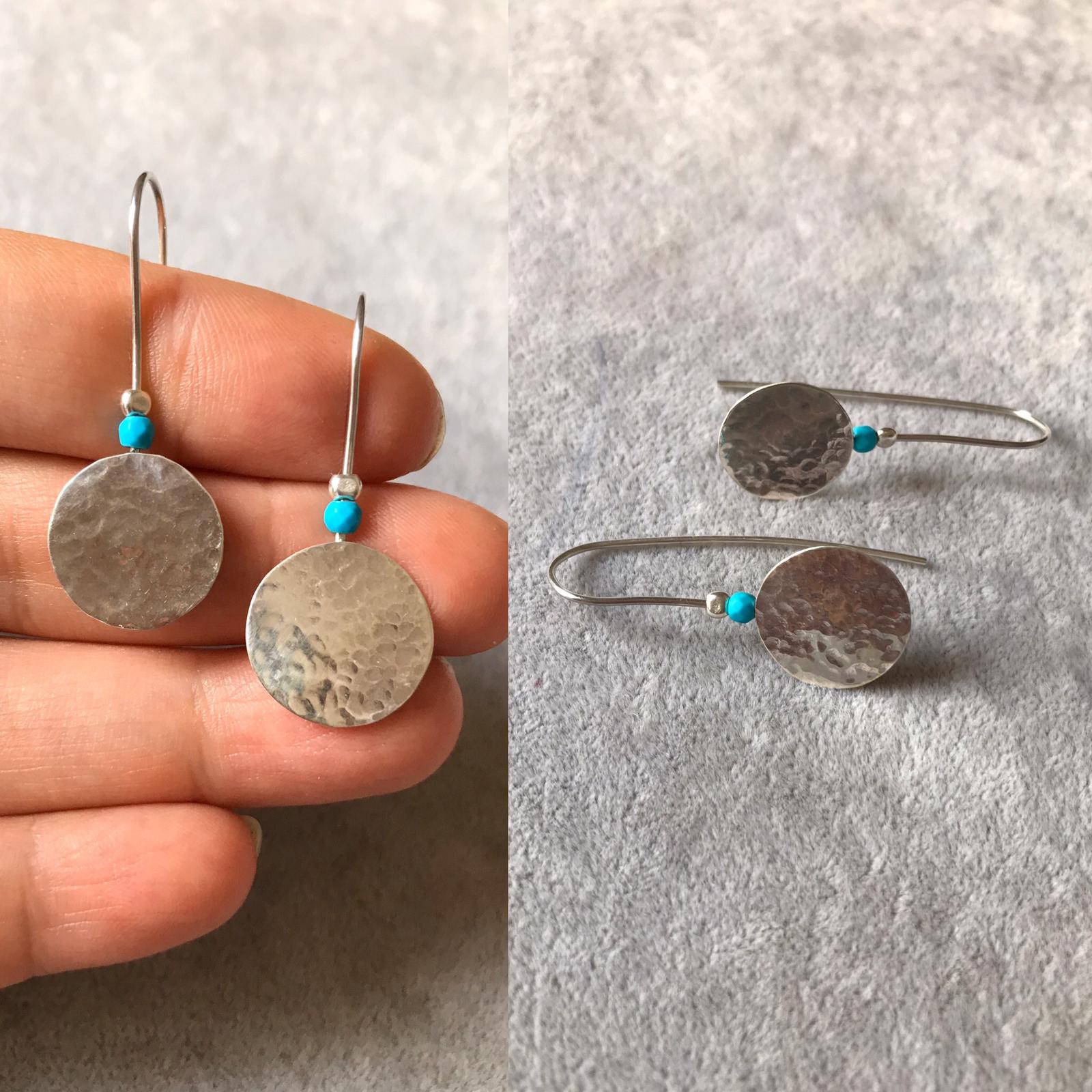 Yuvarlak Dövme Mavi Kolye,Küpe ve Yüzük RS582 SET